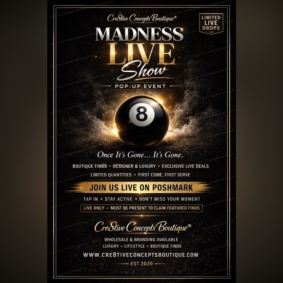 Cre8tive Concepts Boutique Handbags - 🎱 LIVE SHOW Notification~~>Cre8tive Concepts Boutique Share Show